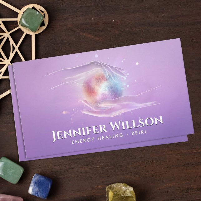 Tarjeta De Visita Manos de curación- Curación de energía - Reiki (Subido por el creador)