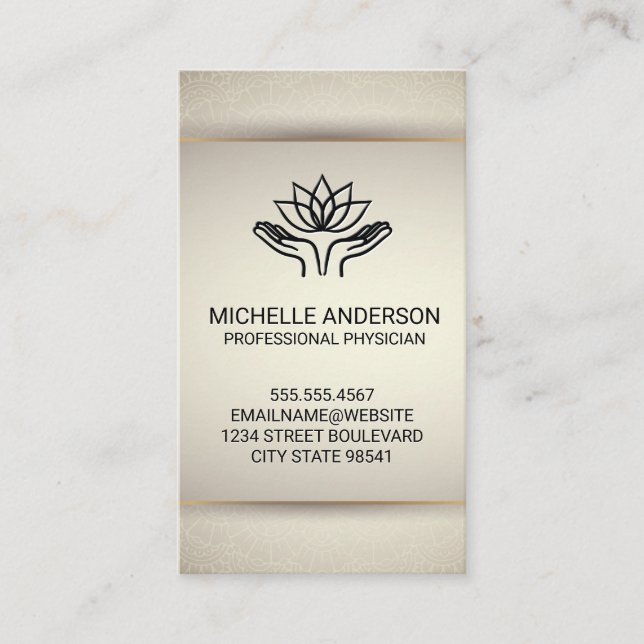 Tarjeta De Visita Manos de curación | Lote (Anverso)