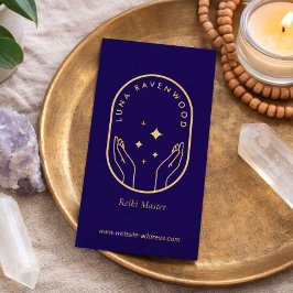 Tarjeta De Visita Manos Sanadoras del Maestro de Reiki Celestial Mod