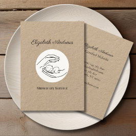 Tarjeta De Visita Manos sosteniendo un bebé-blanco punto-simpel-mode