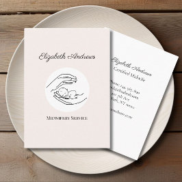 Tarjeta De Visita Manos sosteniendo un bebé - Línea de Ilustracion d