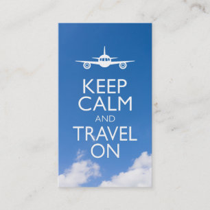 TARJETA DE VISITA MANTENER LA CALMA Y VIAJAR