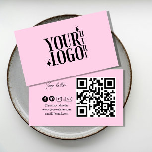 Tarjeta De Visita Manténgase Conectado Código QR de Redes Sociales N