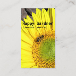 Tarjeta De Visita Mantenimiento de césped Giro y foto de abeja