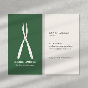Tarjeta De Visita Mantenimiento de Jardín Cuidado de Césped Jardiner