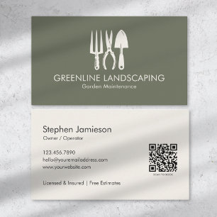 Tarjeta De Visita Mantenimiento de Jardines Cuidado de Césped Paisaj