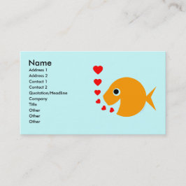 Tarjeta De Visita Mantenimiento de la reserva de peces tropicales