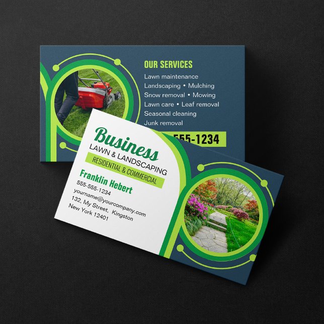Tarjeta De Visita Mantenimiento del césped de siembra en el paisaje  (Subido por el creador)