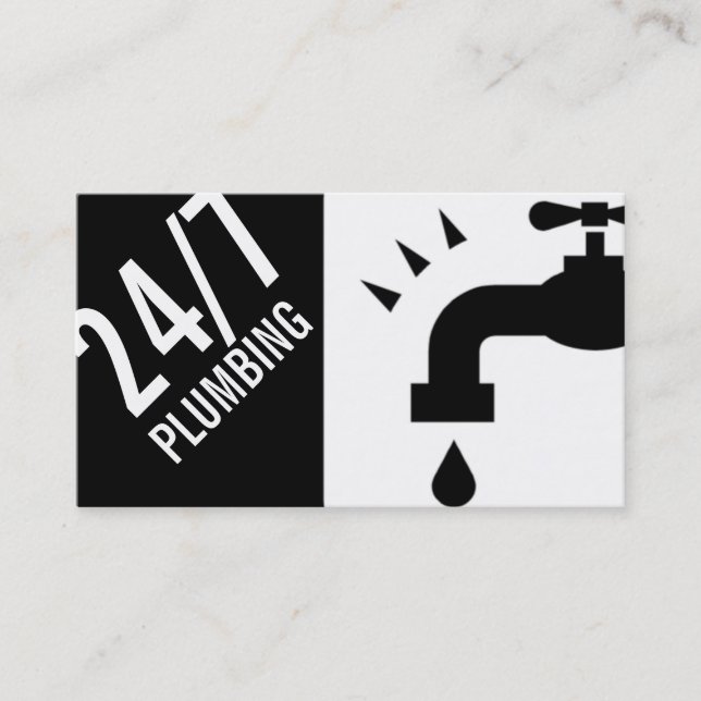 Tarjeta De Visita Mantenimiento del Manejador de agua del grifo del  (Anverso)