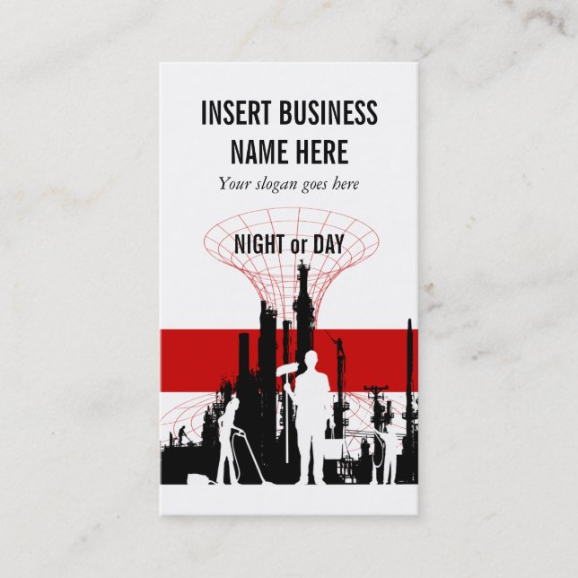 Tarjeta De Visita Mantenimiento industrial del servicio de la (Anverso)