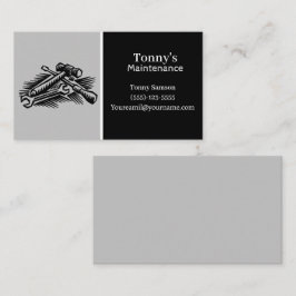 Tarjeta De Visita Mantenimiento Profesional Y Carpintería Con Herram
