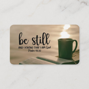 Tarjeta De Visita Mantente y sé que soy la Biblia de Dios