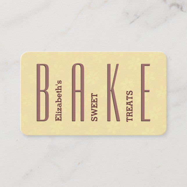 Tarjeta De Visita MANTEQUILLA y CHOCOLATE simples del estilo QUE (Anverso)