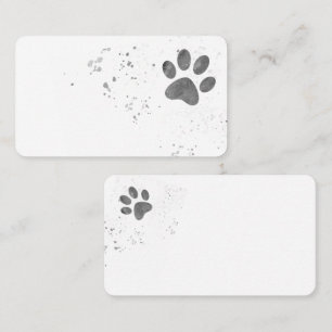 Tarjeta De Visita manto de pintura gris y blanca