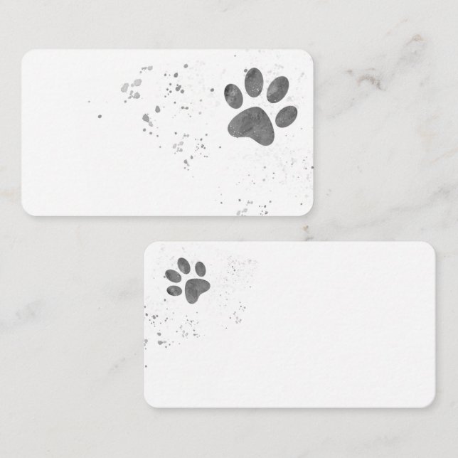 Tarjeta De Visita manto de pintura gris y blanca (Anverso / Reverso)