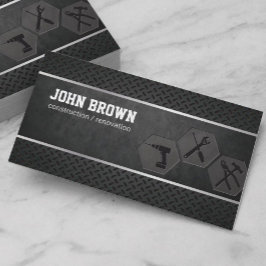 Tarjeta De Visita Manual de carpintería de construcción Metalizado p