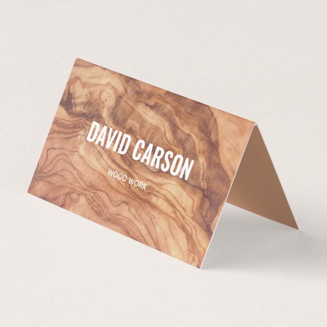 Tarjeta De Visita Manual de construcción de carpintero de madera Cód (Anverso)