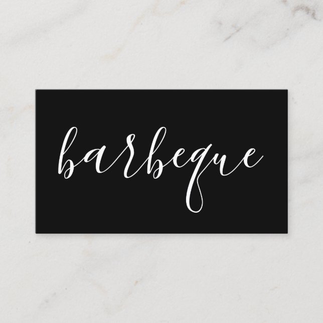 Tarjeta De Visita manuscrito de barbacoa (Anverso)