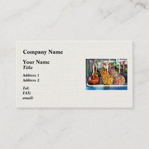 Tarjeta De Visita Manzanas de caramelo con rociadores y nueces