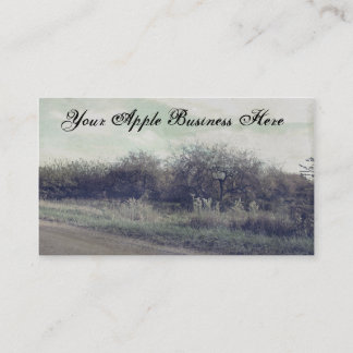 Tarjeta De Visita Manzanas de primavera rústicas retro Árboles Hermo
