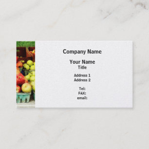 Tarjeta De Visita Manzanas en el mercado de los agricultores - fin p