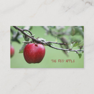 Tarjeta De Visita Manzanas rojas frescas orgánicas de Apple