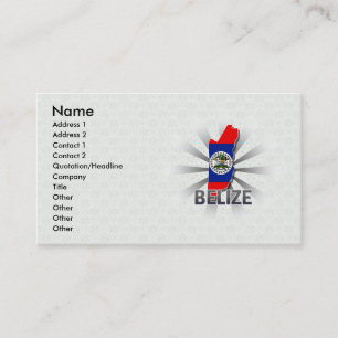 Tarjeta De Visita Mapa 2,0 de la bandera de Belice