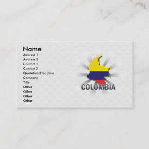 Tarjeta De Visita Mapa 2,0 de la bandera de Colombia