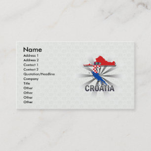 Tarjeta De Visita Mapa 2,0 de la bandera de Croacia