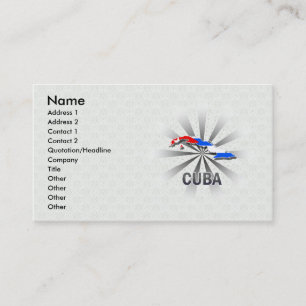 Tarjeta De Visita Mapa 2,0 de la bandera de Cuba