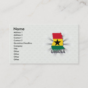 Tarjeta De Visita Mapa 2,0 de la bandera de Ghana