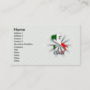 Tarjeta De Visita Mapa 2,0 de la bandera de Italia