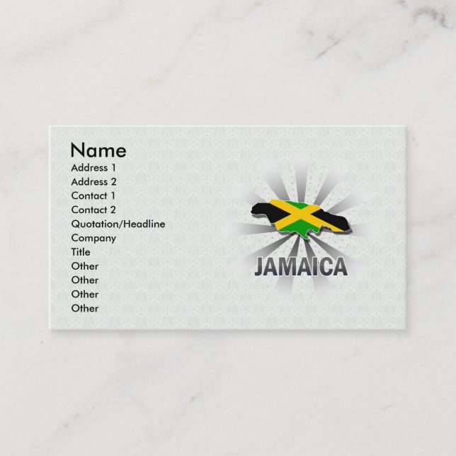 Tarjeta De Visita Mapa 2,0 de la bandera de Jamaica (Anverso)