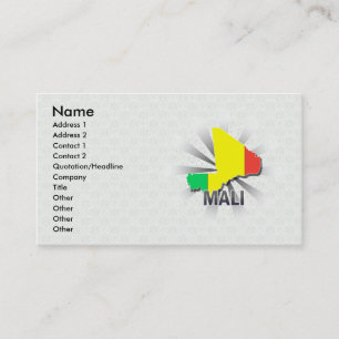 Tarjeta De Visita Mapa 2,0 de la bandera de Malí