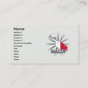 Tarjeta De Visita Mapa 2,0 de la bandera de Malta