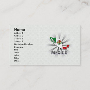 Tarjeta De Visita Mapa 2,0 de la bandera de México