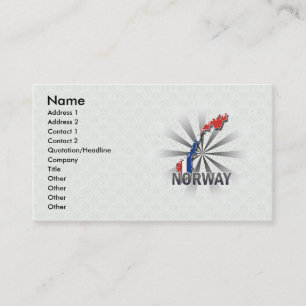 Tarjeta De Visita Mapa 2,0 de la bandera de Noruega