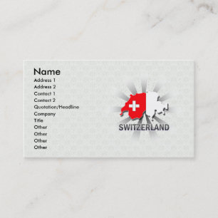 Tarjeta De Visita Mapa 2,0 de la bandera de Suiza