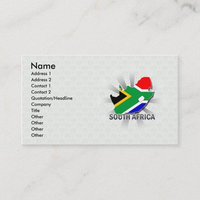 Tarjeta De Visita Mapa 2,0 de la bandera de Suráfrica (Anverso)