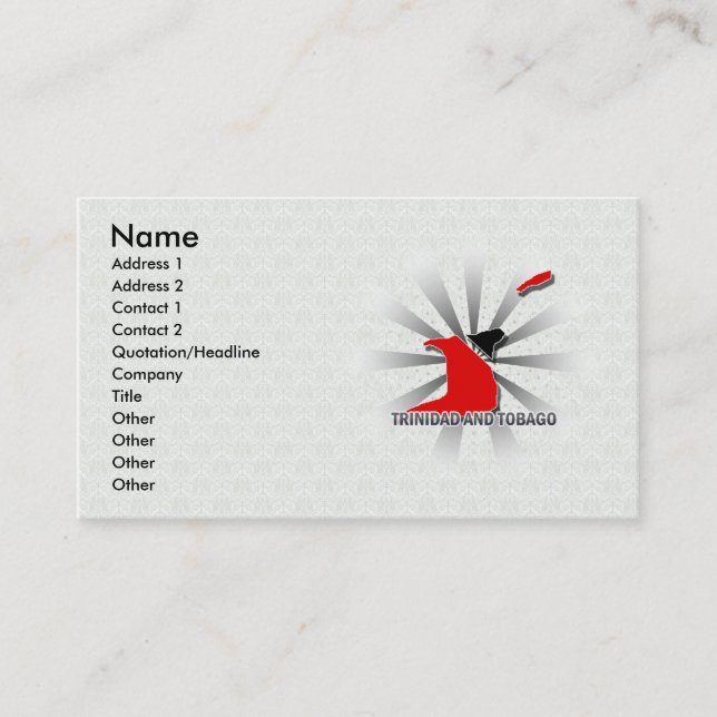 Tarjeta De Visita Mapa 2,0 de la bandera de Trinidad and Tobago (Anverso)