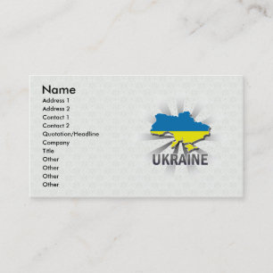 Tarjeta De Visita Mapa 2,0 de la bandera de Ucrania