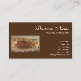 Tarjeta De Visita Mapa aéreo antiguo de San Francisco, California