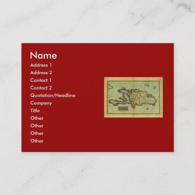 Tarjeta De Visita Mapa anticuario de la obra clásica 1823 de La (Anverso)