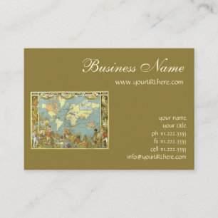 Tarjeta De Visita Mapa Antiguo del Imperio Británico, 1886