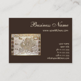 Tarjeta De Visita Mapa de Antigüedades de Europa por Willem Jansz Bl