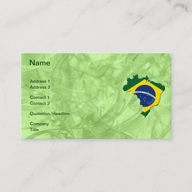 Tarjeta De Visita Mapa de Brasil (Anverso)