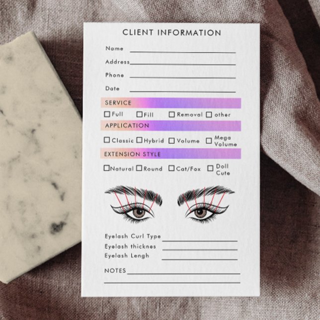 Tarjeta De Visita Mapa de extensiones de eyelash holográfico del arc (Rainbow Holographic Eyelash Extensions Map Business Card)