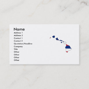 Tarjeta De Visita Mapa de la bandera de Hawaii