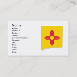 Tarjeta De Visita Mapa de la bandera de New México