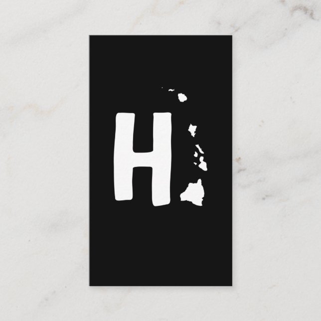 Tarjeta De Visita Mapa de las Islas Hawái Isla Hawái Maui Oahu (Anverso)